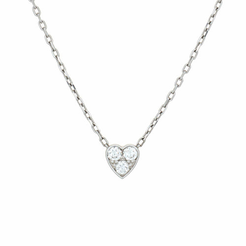 Collier Collier Cartier Cœur en diamants et or blanc 18 carats 58 Facettes G14202