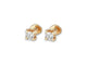 Boucles d'oreilles boucles d'oreilles puces CARTIER c en or rose diamant 0.48ct s 58 Facettes 270984