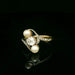 Bague 52 Bague en or jaune et argent avec diamants et perles - vers 1900 58 Facettes