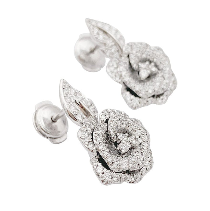 Boucles d'oreilles Boucles d'oreilles Dior "Bagatelle" or blanc, diamants. 58 Facettes 33883