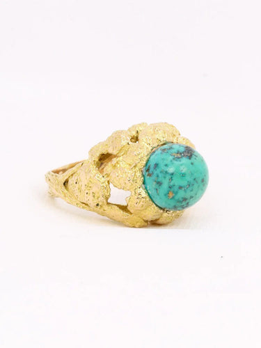 Bague 52 Bague vintage OMEGA GILBERT ALBERT bille de turquoise 58 Facettes J521