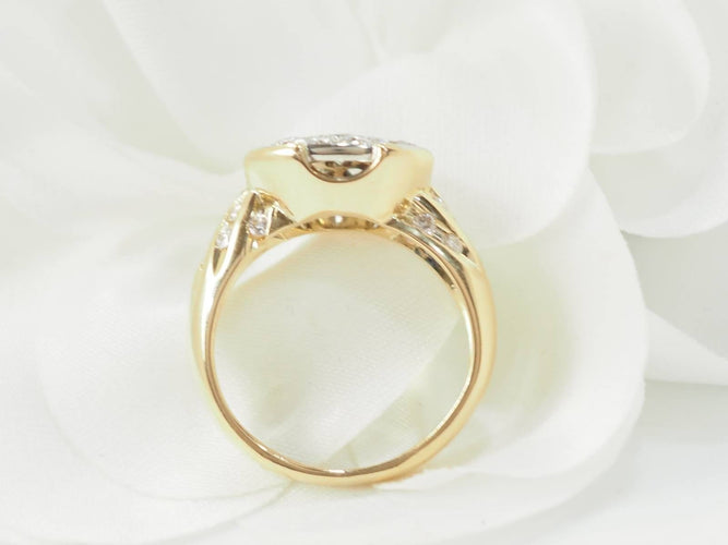 Bague 51 Bague en or jaune pavage de diamants 58 Facettes 33400