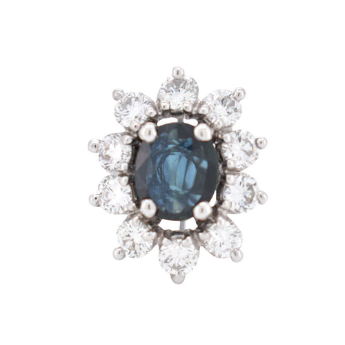 Bague 48 Bague Marguerite Vintage or jaune, saphir naturel et diamants 58 Facettes 382