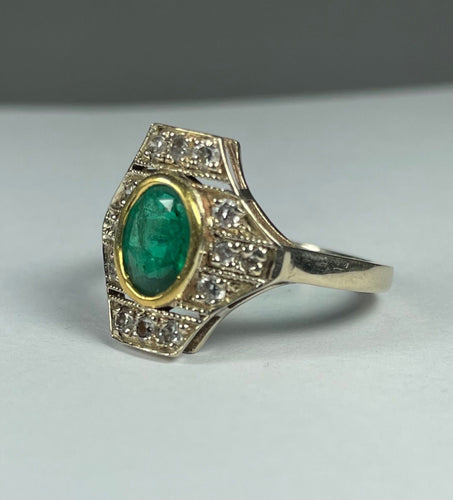 Bague Bague Art Déco émeraude 58 Facettes 118