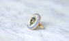 Bague 55 Bague micro mosaïque bouquet fleur or jaune 58 Facettes