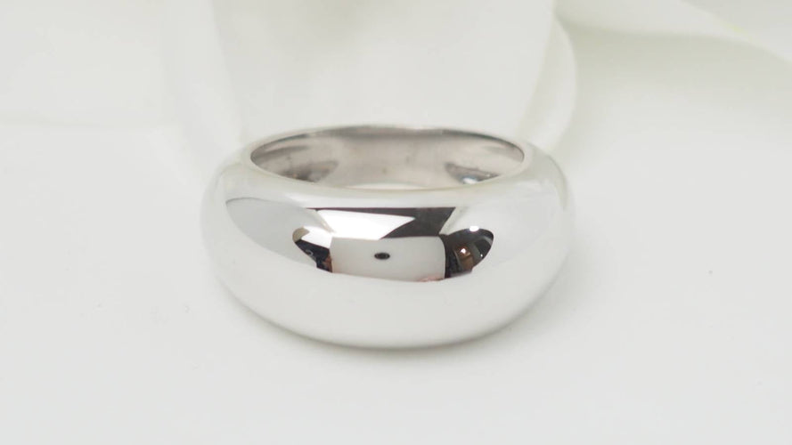 Bague 51 Bague jonc en or blanc 58 Facettes 32555