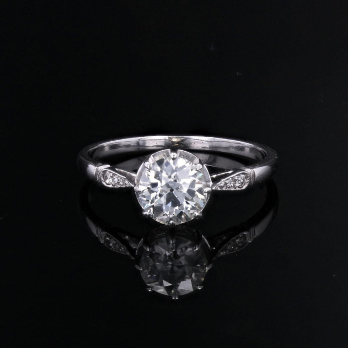 Bague 58 Bague Solitaire diamant ancienne 58 Facettes 24-262