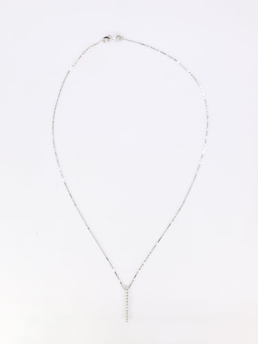 Collier Collier diamant barrette verticale or blanc 58 Facettes 1094.2
