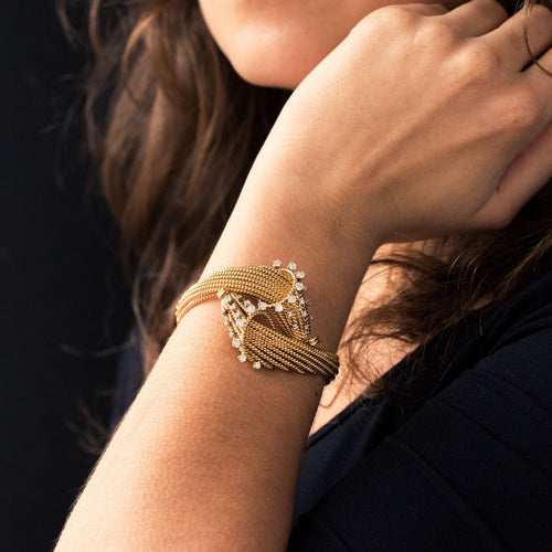 Bracelet Bracelet fils d'or et diamants 58 Facettes 19-623