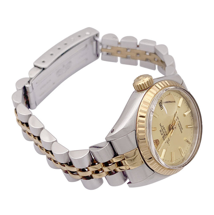 Rolex-horloge, "Oyster Perpetual Datejust", geelgoud en staal.