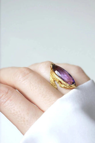 Bague 54 Bague améthyste années 70 58 Facettes