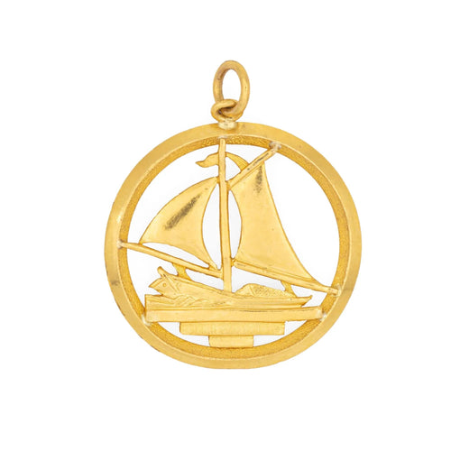 Pendentif Pendentif voilier en or jaune 58 Facettes G13720