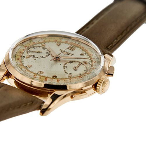 Montre LONGINES - Montre chronographe en or 58 Facettes 38045