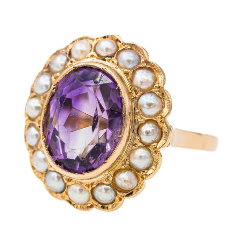 Bague 53 Bague Cocktail Or rose Améthyste 58 Facettes 2871071CN