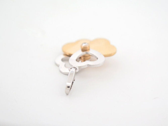 Pendentif pendentif CARTIER charm trefles coeurs or jaune blanc diamant 58 Facettes 264290