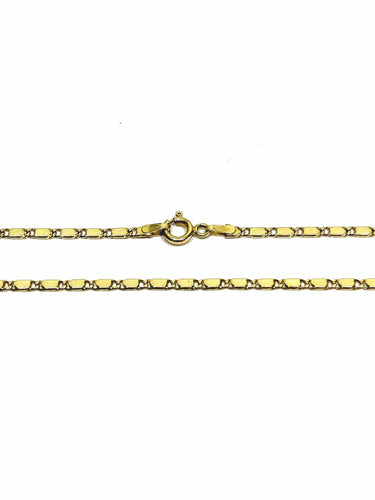 Collier Chaine En Or Jaune (maille rectangle) 58 Facettes