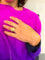 Bague 53 Bague bandeau or jaune entourée de pierres de couleurs 58 Facettes 1