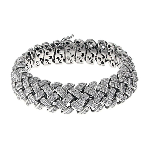 Bracelet Bracelet en or blanc, diamants naturels 58 Facettes XG-200170