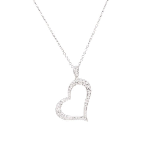 Collier Collier Piaget "Coeur" or blanc, diamants. 58 Facettes 34028