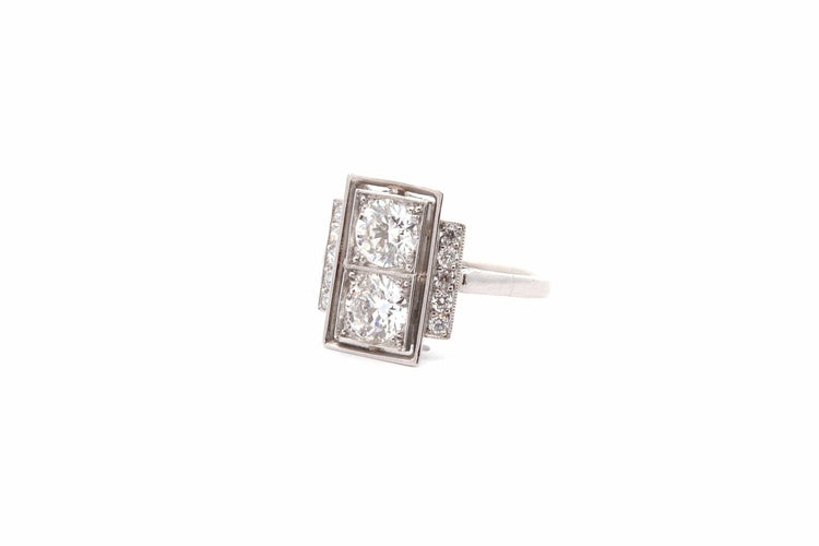 Bague 54 Bague vintage diamants en platine 58 Facettes 26483-26556