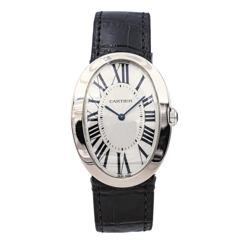 Montre Cartier Montre Baignoire Or blanc Saphir 58 Facettes 4031097RV
