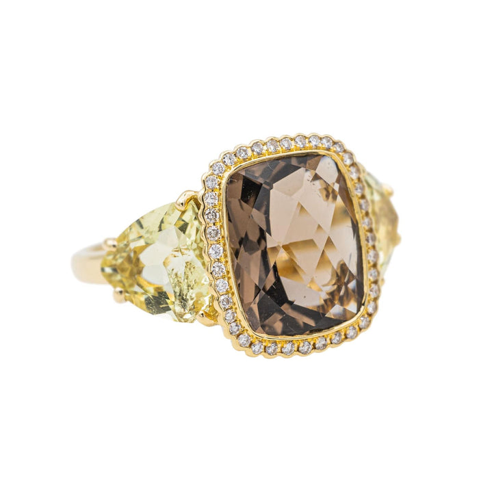 Bague 50 Bague Cocktail Or jaune Quartz fumé 58 Facettes 3462663CN