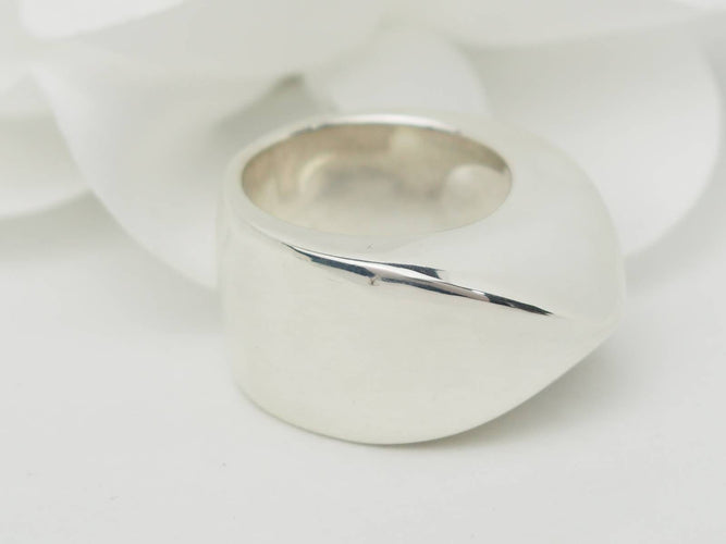 Bague 52 Bague Hermès vintage Palmyre en argent 58 Facettes 33194