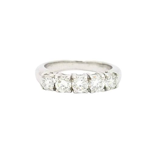 Bague Bague Rivière en or blanc 1,25 ct 58 Facettes
