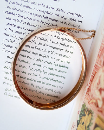 Bracelet Bracelet Jonc Napoléon III Or Rose et Perles fines 58 Facettes A11407