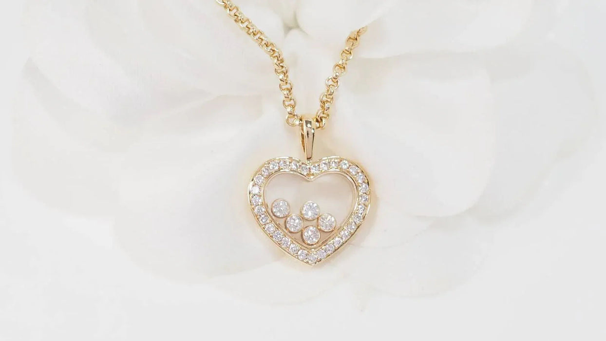CHOPARD - Collar de corazón happy diamonds en oro amarillo