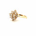 Bague 56 Bague fleur or jaune et diamants 58 Facettes 101-GS19822-6