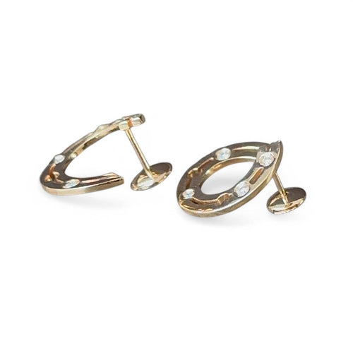 Boucles d'oreilles DINH VAN - Créoles pulse or rose 58 Facettes 357