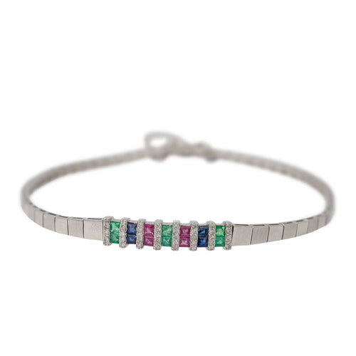 Bracelet Bracelet Or blanc Emeraude 58 Facettes 2834271CN