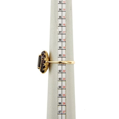 Bague 56 Bague en or rose avec grenats 58 Facettes 26868