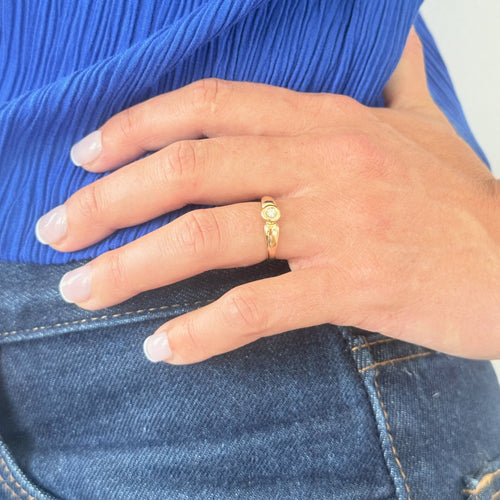 Bague 51 Bague solitaire or jaune et diamant 58 Facettes INV040