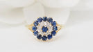 Bague Bague marguerite saphirs et diamants 58 Facettes 32903