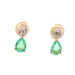 Boucles d'oreilles Boucles d'oreilles or jaune émeraudes diamants 58 Facettes 24269g-26143