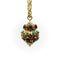 Pendentif Breloque lanterne vintage extra large en or 18 carats de style étrusque avec pierres incrustées 58 Facettes