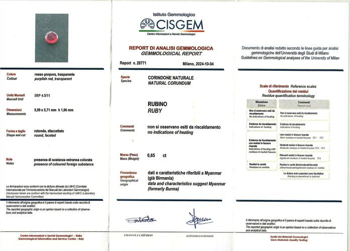 Bague Victorian Certified Natural Unheated Ruby Diamond Vous et Moi Ring 58 Facettes