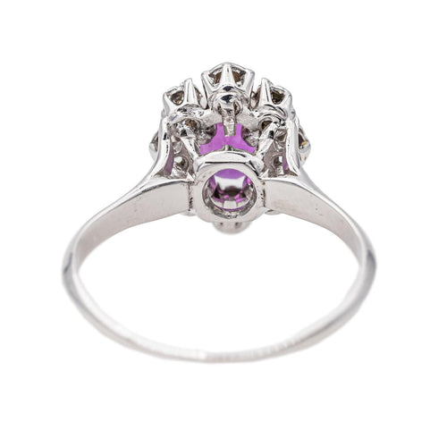 Bague 49 Bague Pompadour Or blanc Rubis 58 Facettes 3460728CN