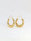 Boucles d'oreilles Créoles vintage or jaune godronné 58 Facettes J275