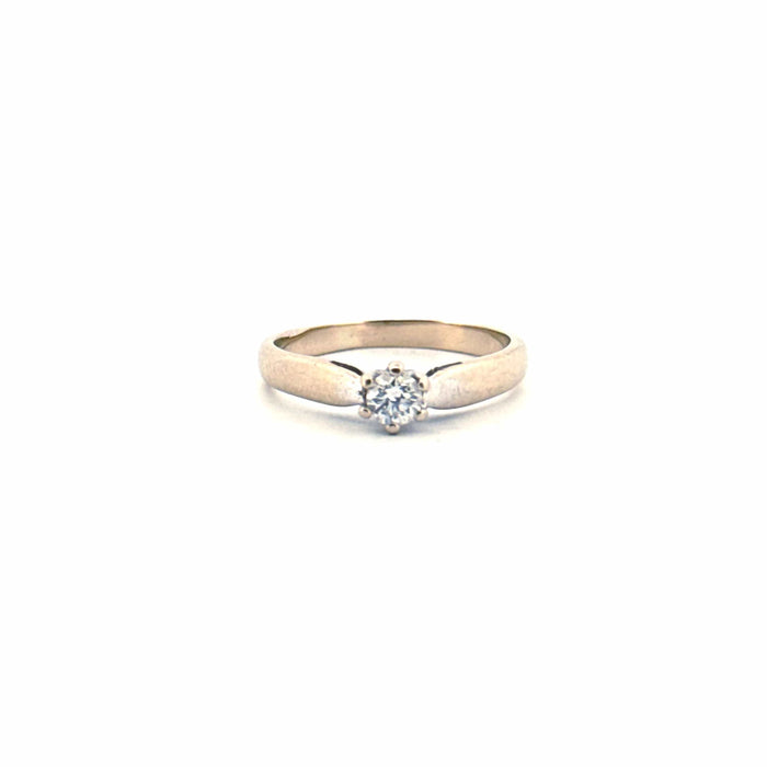 Bague 50 Solitaire or blanc diamant 58 Facettes 88-GS37023