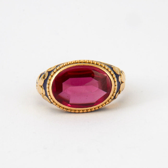 Late 19th century ring, enameled