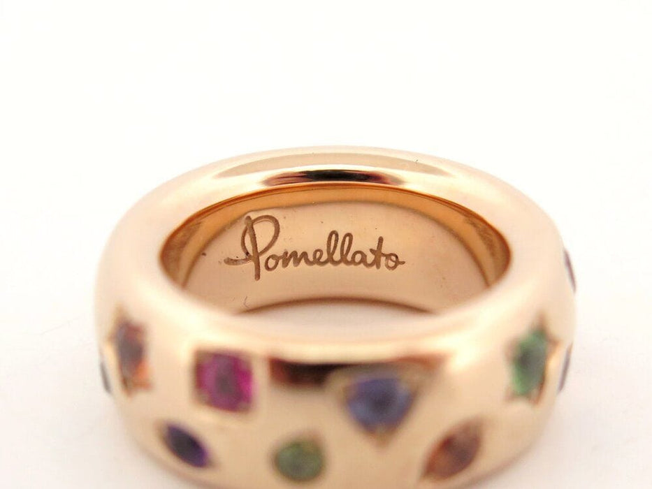 POMELLATO Ring Iconica mittlerer Turmalin-Saphir-Rubin aus Roségold