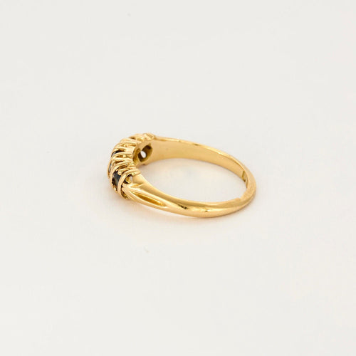 Bague 54 Bague jaretière or jaune et diamants 58 Facettes DRE15662