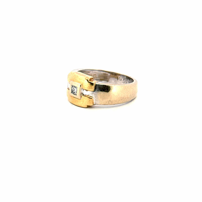 Bague 53 Bague Or Blanc & Jaune 18k Diamant 58 Facettes 103-GS36587