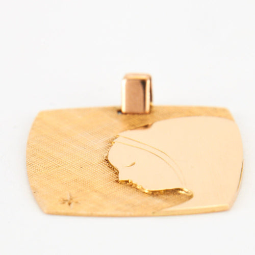 Pendentif Médaille Or Jaune Vintage Vierge Marie 58 Facettes