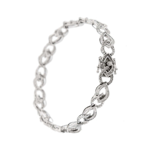 Bracelet Bracelet motifs navette diamants 58 Facettes 30428