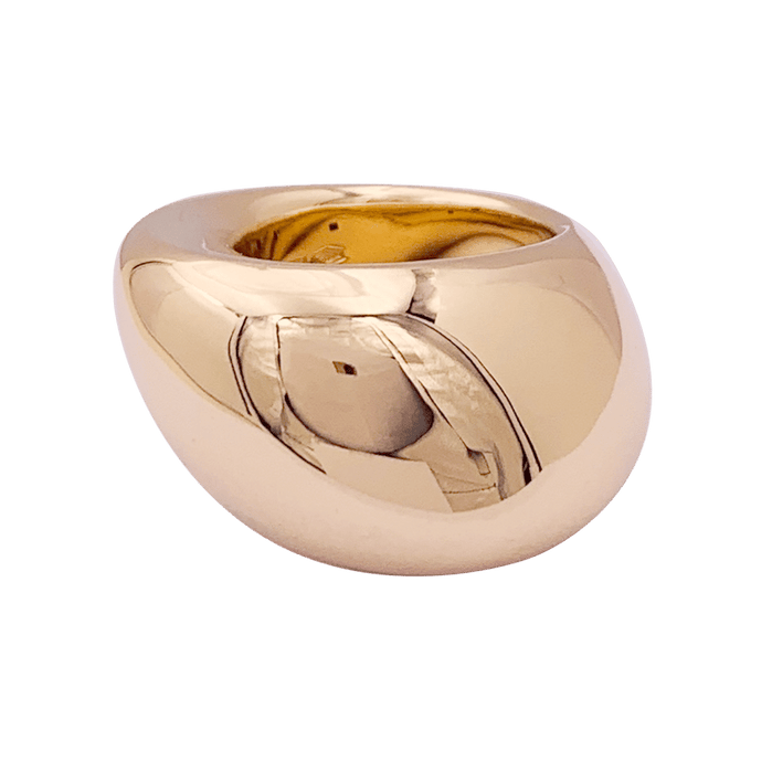 Vhernierring, "Pirouette", roze goud.