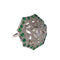 Bague Bague d'été Art Déco en platine avec diamants et émeraude 58 Facettes Q356B